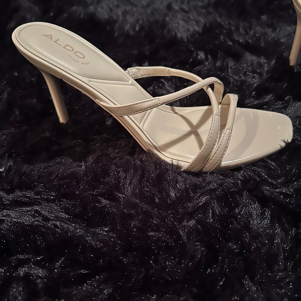 Aldo Elegant Beige Strappy Heels